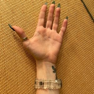 Clear Quartz & Smoky Quartz Natural Crystal Bracelet